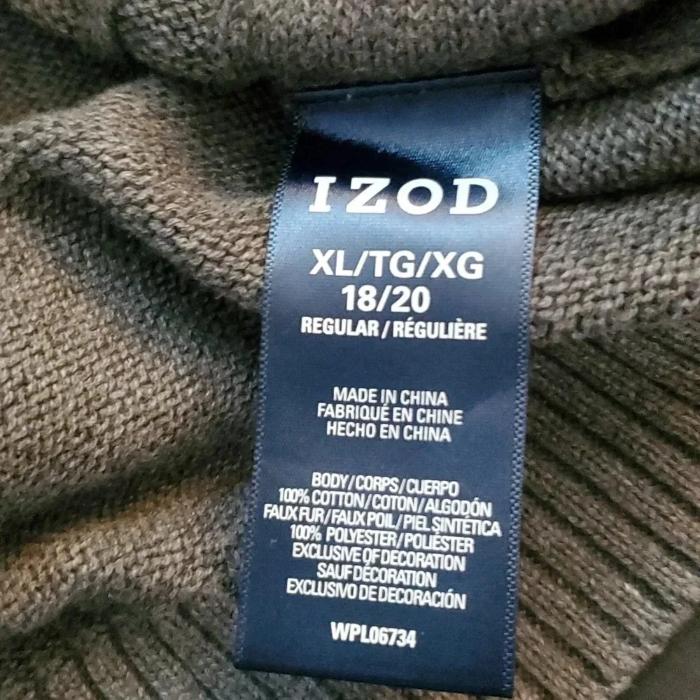 NWT Teen Boys Cable Knit Sherpa Sweater